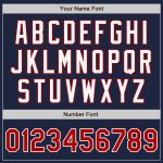 Custom Name Number Baseball Jersey - Personalized Authentic Navy Red Yellow Split Fashion Team Apparel Personalized Navy