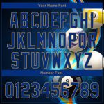 Custom Name Number Polo Shirt for Billiards with 3D Navy and Gold Pattern Design - Performance Team Apparel Personalized