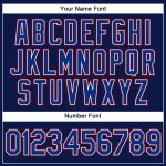 Custom Name Number Personalized Navy Royal-Red Golf Polo Shirt - Performance Vapor Team Apparel Personalized Navy Royal-Red
