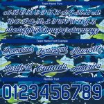 Custom Name and Number Authentic Basketball Shorts Navy Royal-White 3D Wave Pattern Personalized Navy Royal-White 3D Pattern