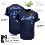 Custom Name and Number Navy Royal-White Authentic Baseball Jersey - Personalized Team Jersey Personalized Navy Royal-White