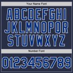 Custom Name and Number Sleeveless Baseball Jersey - Personalized Navy Royal-White Authentic Team Jersey Personalized Navy