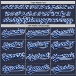 Personalized Custom Name and Number Navy Royal White Baseball Jersey - Authentic Throwback Style Personalized Navy Royal-White