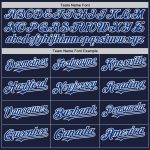 Custom Name and Number Personalized Navy Royal-White Baseball Jersey - Authentic Team Apparel Personalized Navy Royal-White