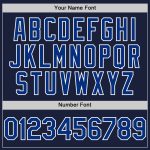 Custom Name and Number Personalized Navy Royal-White Baseball Jersey - Authentic Team Apparel Personalized Navy Royal-White