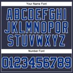 Personalized Navy White Mesh Baseball Jersey - Authentic Throwback Design Personalized Navy Royal-White Mesh Authentic Throwback