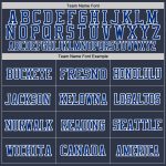 Custom Name and Number Personalized Navy and White Mesh Football Jersey - Authentic Throwback Style Personalized Navy Royal-White