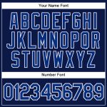 Custom Team Name and Number Personalized Navy White Performance Polo Shirt - Vapor Golf Shirt Personalized Navy Royal-White