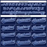 Custom Team Name and Number Personalized Navy White Performance Polo Shirt - Vapor Golf Shirt Personalized Navy Royal-White