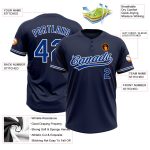 Personalized Unisex Softball Jersey in Navy Royal and White - Two-Button Design Personalized Navy Royal-White Two-Button