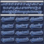 Personalized Unisex Softball Jersey in Navy Royal and White - Two-Button Design Personalized Navy Royal-White Two-Button