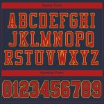 Custom Personalized Football Jersey with Navy and Scarlet-Gold Mesh, Your Name and Number Personalized Navy Scarlet-Gold
