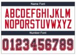 Custom Personalized Football Jersey with Name and Number - Navy Scarlet-Gray Mesh Drift Team Apparel Personalized Navy Scarlet-Gray