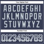 Personalized Custom Name and Number Baseball Jersey - Navy Silver White Authentic Drift Fashion Team Apparel Personalized