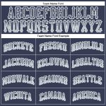 Personalized Custom Name and Number Baseball Jersey - Navy Silver White Authentic Drift Fashion Team Apparel Personalized