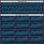 Personalized Baseball Jersey with Custom Name and Number - Navy Teal 3D Pattern Abstract Grunge Art Design Personalized Navy