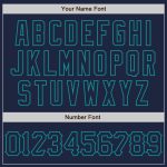 Personalized Baseball Jersey with Custom Name and Number - Navy Teal 3D Pattern Abstract Grunge Art Design Personalized Navy