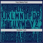 Custom Name and Number Baseball Jersey - Personalized Navy Teal 3D Dripping Splatter Art Design Authentic Team Gear Personalized