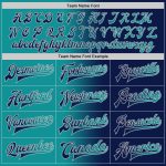 Custom Name Number Varsity Letterman Jacket Personalized Navy Teal Gray Gradient Bomber Fashion Style Full-Snap Personalized