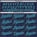 Custom Name and Number Two Tone Varsity Letterman Bomber Jacket Navy Teal-Gray Full-Snap Personalized Navy Teal-Gray Bomber