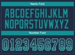 Custom Name Number Football Jersey - Personalized Navy Teal Gray Mesh Drift Team Apparel Personalized Navy Teal-Gray Mesh