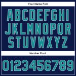 Custom Name Number Personalized Navy Teal Gray-Shadow Blue Western Plaid 3D Bomber Full-Snap Varsity Letterman Jacket Personalized