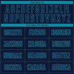 Custom Name and Number Soccer Jersey - Personalized Navy Teal Pinstripe Fade Fashion Sublimation Uniform Personalized Navy