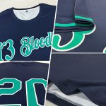 Custom Team Performance T-Shirt with Name and Number in Navy Teal-White Personalized Navy Teal-White Performance T-Shirt