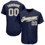 Customizable Authentic Baseball Jersey - Navy Gold-White with Team Name & Number Personalized Navy Vegas Gold-White Authentic