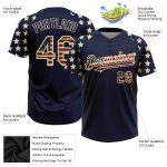 Personalized 3D American Flag Jersey with Custom Name and Number, Vintage USA Flag & Cream Unisex Softball Team Gear Personalized
