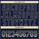 Personalized 3D American Flag Jersey with Custom Name and Number, Vintage USA Flag & Cream Unisex Softball Team Gear Personalized