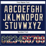 Custom Navy Vintage USA Flag Baseball Jersey - Personalized Cream Team Name & Number Personalized Navy Vintage USA Flag-Cream
