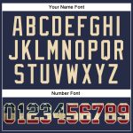 Personalized Navy Vintage USA Flag Baseball Jersey - Cream Authentic Design Personalized Navy Vintage USA Flag-Cream Authentic