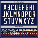 Personalized Vintage USA Flag Basketball Jersey - Navy Cream Authentic Throwback Personalized Navy Vintage USA Flag-Cream