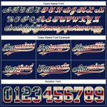 Custom Personalized Navy Vintage USA Flag Basketball Shorts with Name and Number - Authentic Throwback Style Personalized