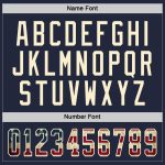 Personalized Vintage USA Flag Hockey Jersey Custom Name & Number - Navy Cream Team Apparel Personalized Navy Vintage USA