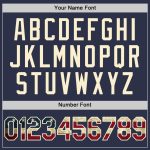 Personalized Vintage USA Flag Baseball Jersey Custom Name Number Navy Cream Red Personalized Navy Vintage USA Flag Cream-Red