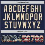 Personalized USA Vintage Basketball Jersey Custom Name Number Navy Cream-Red Authentic Throwback Team Personalized Navy Vintage