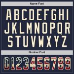 Personalized Vintage USA Flag Hockey Jersey with Custom Name and Number - Navy Cream-Red Team Apparel Personalized Navy Vintage