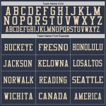 Personalized Vintage USA Flag Mesh Football Jersey with Custom Name and Number - Navy, Cream-Red Throwback Team Apparel Personalized