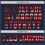 Personalized Vintage USA Flag Baseball Jersey with Custom Name & Number - Cream-Red Pinstripe Authentic Design Personalized