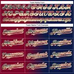 Custom Name and Number Vintage USA Flag Baseball Jersey - Personalized Navy Maroon Cream Fashion Team Apparel Personalized