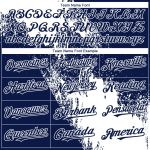Custom Name and Number Authentic Baseball Jersey - Personalized Navy White 3D Abstract Brush Stroke Design Personalized Navy