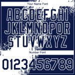 Custom Name and Number Authentic Baseball Jersey - Personalized Navy White 3D Abstract Brush Stroke Design Personalized Navy