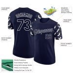 Custom Name and Number Personaized 3D Pattern Crane T-Shirt Navy White Performance Shirt for Team Personalized Navy White