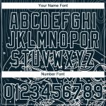 Custom Name and Number Personalized 3D Pattern Performance T-Shirt for Teams - Navy White Pizza Design Personalized Navy