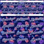 Custom Name and Number Hawaii Summer Party T-Shirt - Personalized Navy White 3D Pattern Design for Performance Personalized