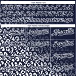 Custom Name Number Personalized Leopard Print Baseball Jersey 3D Pattern Navy White Fade Fashion Team Gear Personalized Navy