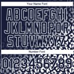 Custom Name Number Personalized Leopard Print Baseball Jersey 3D Pattern Navy White Fade Fashion Team Gear Personalized Navy
