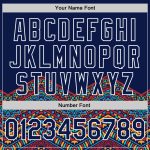 Personalized African Ethnic Style Vintage Floral Baseball Jersey Custom Name Number - Navy White 3D Pattern Design Personalized